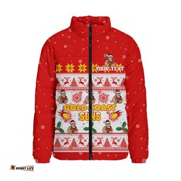 Gold Coast SUNS Padded Jacket Special Ugly Christmas Holiday Footy Fans