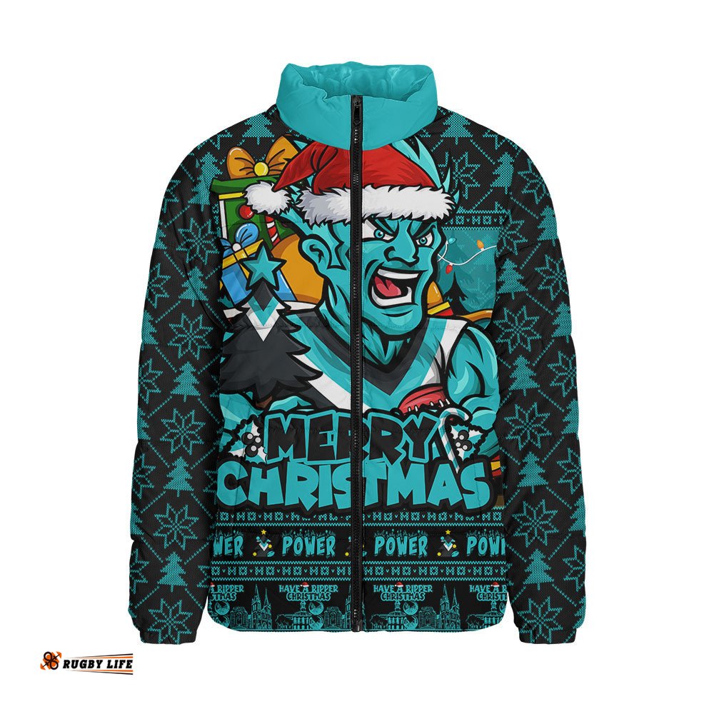 Port Adelaide Padded Jacket Festive Holiday Merry Christmas Vibe