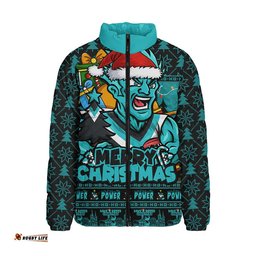 Port Adelaide Padded Jacket Festive Holiday Merry Christmas Vibe
