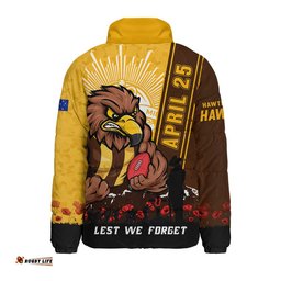 Hawthorn Padded Jacket Anzac Day Lest We Forget Memorial