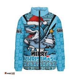 Cronulla-Sutherland Sharks Padded Jacket Merry Christmas Festive Spirit Edition