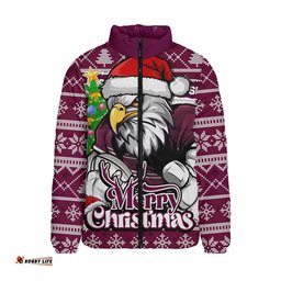 Manly Warringah Sea Eagles Padded Jacket Merry Christmas Game Day Knit Style Team Edition