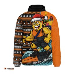 GWS GIANTS Padded Jacket Christmas Holiday Santa Rides The Waves