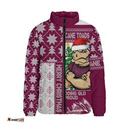 Queensland Maroons Padded Jacket Winter Knit Magic Holiday Spirit