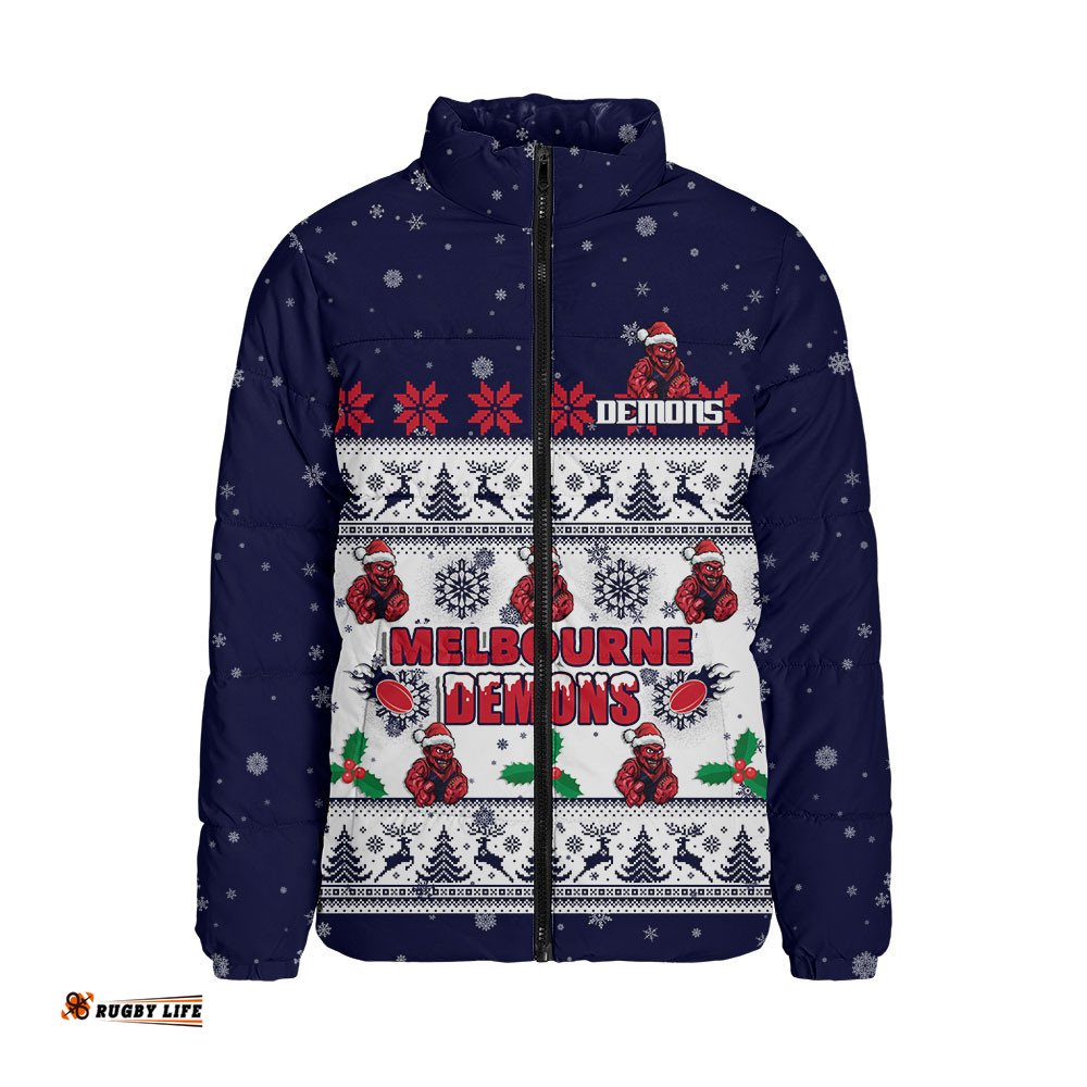 Melbourne Padded Jacket Special Ugly Christmas Holiday Footy Fans