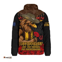 Hawthorn Padded Jacket ANZAC Day Not For Victory For Remembrance
