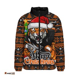 Wests Tigers Padded Jacket Merry Christmas Game Day Knit Style Team Edition