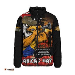 West Coast Eagles Padded Jacket Anzac Day Dawn Of Courage Eternal Tribute