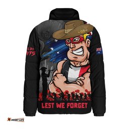 St Kilda Padded Jacket ANZAC Inspired Football Fan Memorial Design