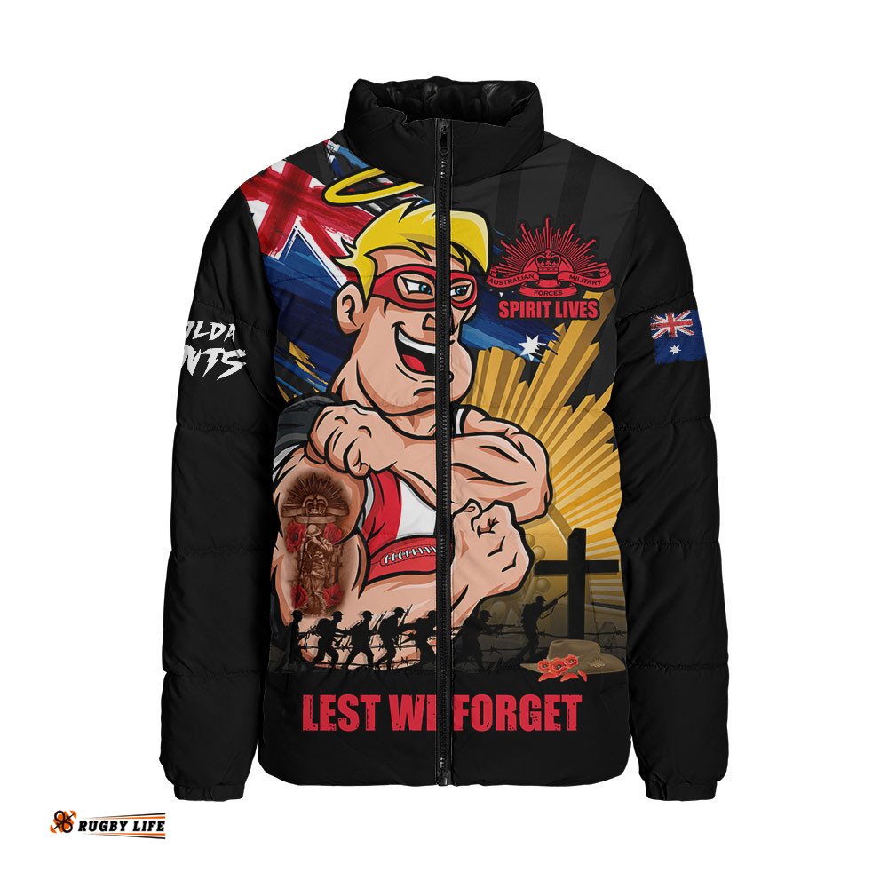 St Kilda Padded Jacket ANZAC Day Honour And Football Legacy