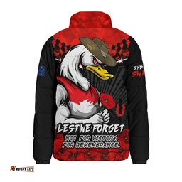 Sydney Swans Padded Jacket ANZAC Day Not For Victory For Remembrance