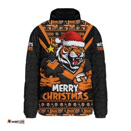 Wests Tigers Padded Jacket Merry Christmas Festive Spirit Edition