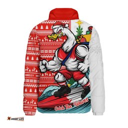 Sydney Swans Padded Jacket Christmas Holiday Santa Rides The Waves