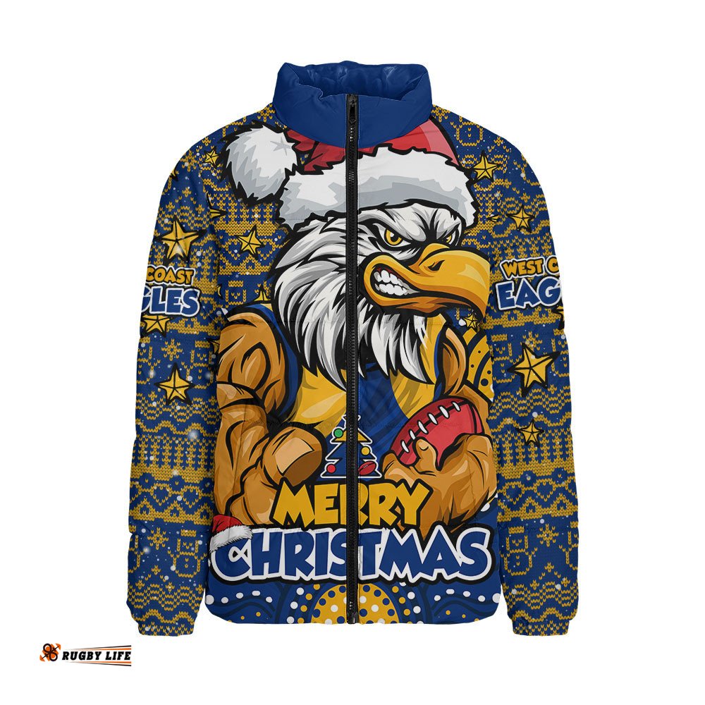 West Coast Eagles Padded Jacket Ugly Christmas Knit Patterns Vintage Jersey