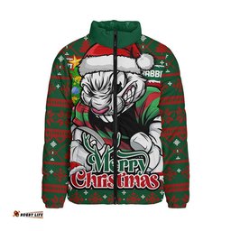 South Sydney Rabbitohs Padded Jacket Merry Christmas Game Day Knit Style Team Edition