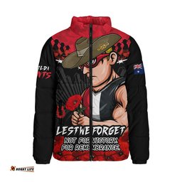 St Kilda Padded Jacket ANZAC Day Not For Victory For Remembrance