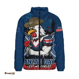 Sydney Roosters Padded Jacket Anzac Day Pride Of Service Eternal Memory
