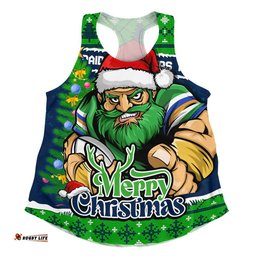 Canberra Raiders Women Racerback Singlet Merry Christmas Game Day Knit Style Team Edition