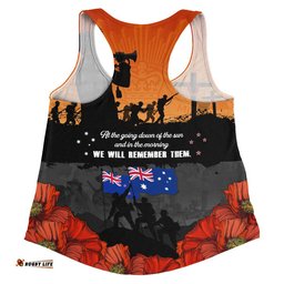 Australia Women Racerback Singlet Anzac Day Lives Given In Service