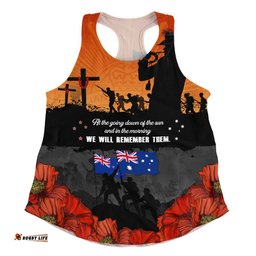 Australia Women Racerback Singlet Anzac Day Lives Given In Service