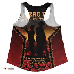 Australia Women Racerback Singlet Anzac Day Dawn Remembrance Eternal Tribute