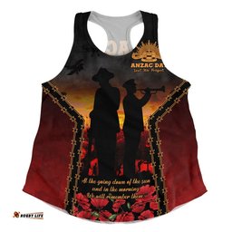Australia Women Racerback Singlet Anzac Day Dawn Remembrance Eternal Tribute