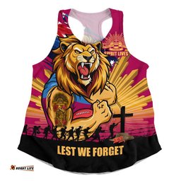 Brisbane Lions Women Racerback Singlet ANZAC Day Honour And Football Legacy