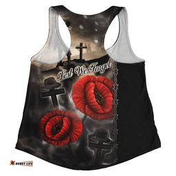 Australia Women Racerback Singlet Lest We Forget In Sacred Remembrance