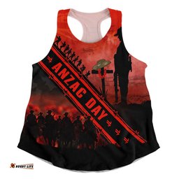 Australia Women Racerback Singlet Anzac Day Dawn Of Sacred Remembrance