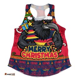 Adelaide Crows Women Racerback Singlet Festive Holiday Merry Christmas Vibe