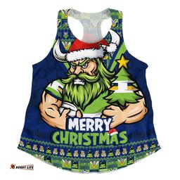 Canberra Raiders Women Racerback Singlet Merry Christmas Festive Spirit Edition