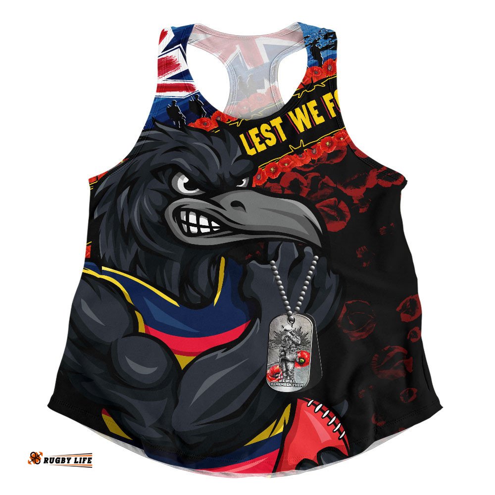 Adelaide Crows Women Racerback Singlet Lest We Forget Eternal Honor