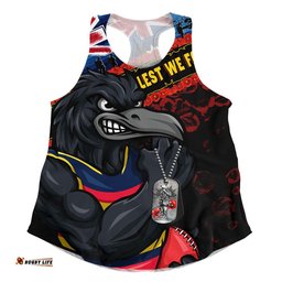 Adelaide Crows Women Racerback Singlet Lest We Forget Eternal Honor