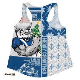 Canterbury-Bankstown Bulldogs Women Racerback Singlet Christmas Magic Knit Style Winter Glow