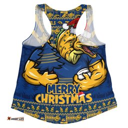 Parramatta Eels Women Racerback Singlet Merry Christmas Festive Spirit Edition