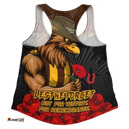 Hawthorn Women Racerback Singlet ANZAC Day Not For Victory For Remembrance