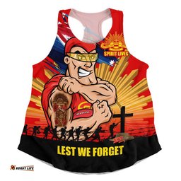Gold Coast SUNS Women Racerback Singlet ANZAC Day Honour And Football Legacy