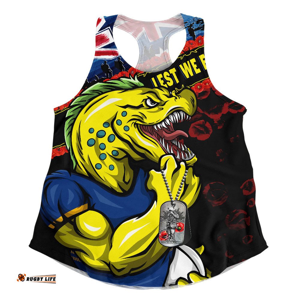 Parramatta Eels Women Racerback Singlet Anzac Remembrance Of The Fallen