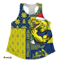 Parramatta Eels Women Racerback Singlet Christmas Magic Knit Style Winter Glow