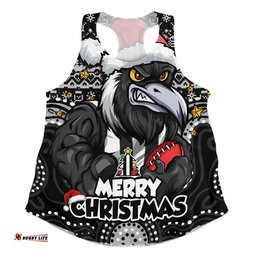 Collingwood Women Racerback Singlet Ugly Christmas Knit Patterns Vintage Jersey