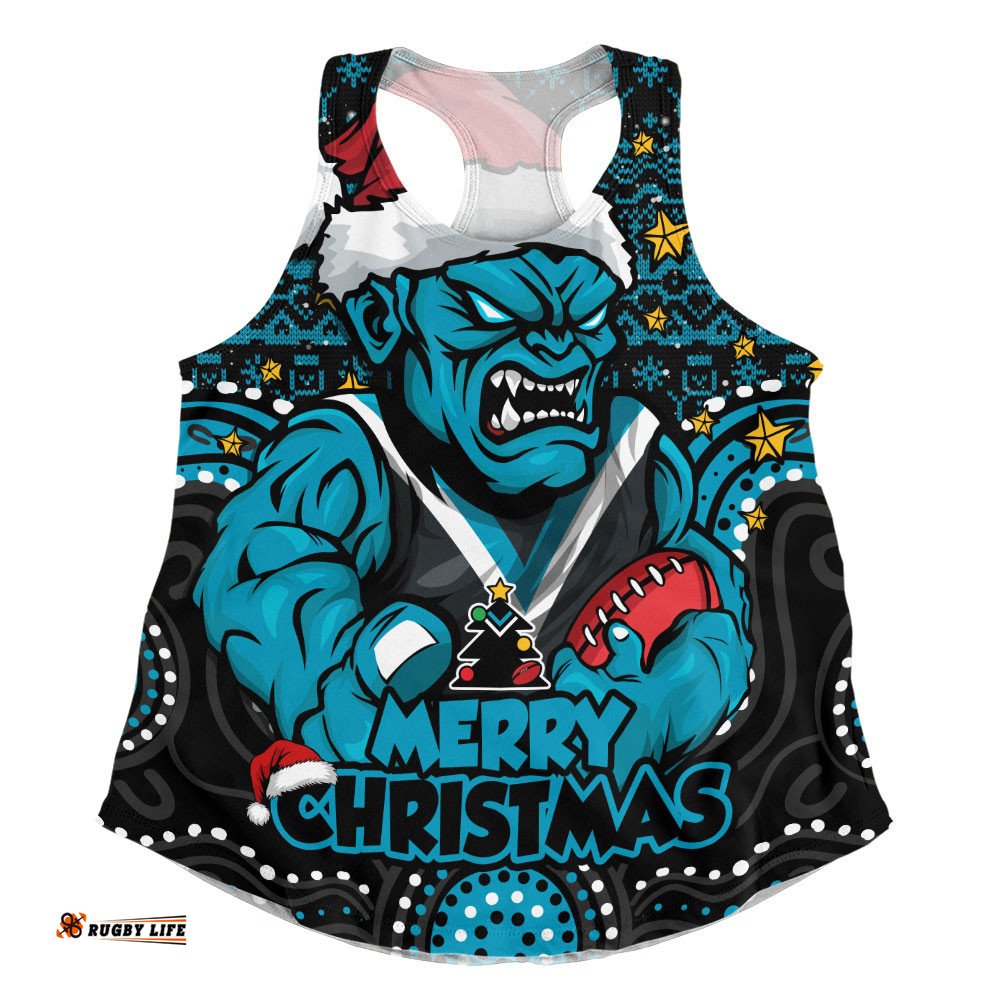 Port Adelaide Women Racerback Singlet Ugly Christmas Knit Patterns Vintage Jersey