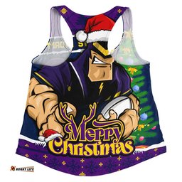 Melbourne Storm Women Racerback Singlet Merry Christmas Game Day Knit Style Team Edition
