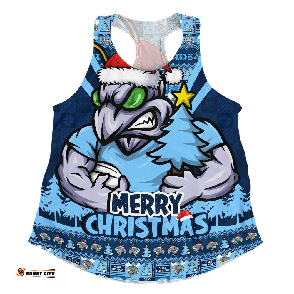 New South Wales Blues Women Racerback Singlet Merry Christmas Festive Spirit Edition