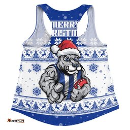 North Melbourne Women Racerback Singlet Special Ugly Christmas Holiday Footy Fans