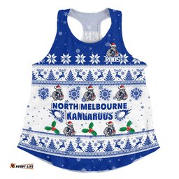 North Melbourne Women Racerback Singlet Special Ugly Christmas Holiday Footy Fans