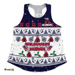 Melbourne Women Racerback Singlet Special Ugly Christmas Holiday Footy Fans