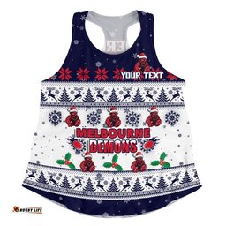 Melbourne Women Racerback Singlet Special Ugly Christmas Holiday Footy Fans