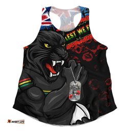 Penrith Panthers Women Racerback Singlet Anzac Remembrance Of The Fallen