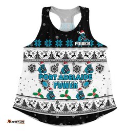 Port Adelaide Women Racerback Singlet Special Ugly Christmas Holiday Footy Fans