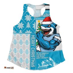 Cronulla-Sutherland Sharks Women Racerback Singlet Christmas Magic Knit Style Winter Glow